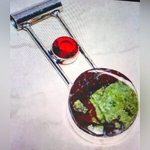 Dragon Blood Jasper Garnet 925 Sterling Silver Necklace